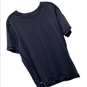 Lululemon Men's Heathered Dark Gray Short Sleeve T-shirt